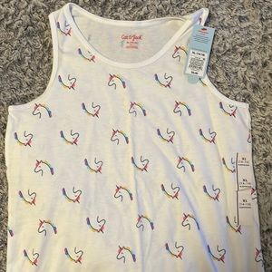 Size 14/16XLcat and jack Unicorn tank top